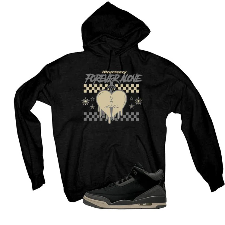 A Ma Maniere x Air Jordan 3 Black Black T-Shirt (Forever Alone)| illcurrency - Image 3