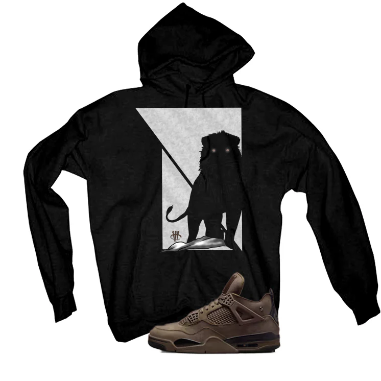 A Ma Maniere x Air Jordan 4 Dark Mocha Matching T-Shirt, Sweatshirts & Hoodies Black T-Shirt (Lion)| illcurrency - Image 3