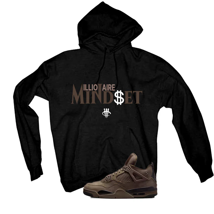 A Ma Maniere x Air Jordan 4 Dark Mocha Matching T-Shirt, Sweatshirts & Hoodies Black T-Shirt (Millionaire Mindset)| illcurrency - Image 3