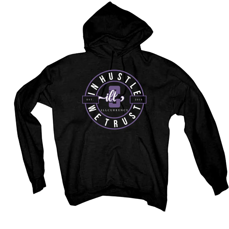 A Ma Maniere x Air Jordan 4 SP "Violet Ore" Black T-Shirt (In Hustle We Trust) - Image 3