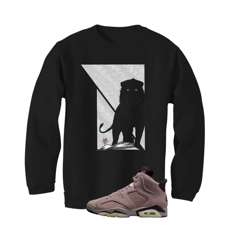 A Ma Maniere x Air Jordan 6 Built for This Matching T-Shirt, Sweatshirts & Hoodies Black T-Shirt (Lion)| illcurrency - Image 4