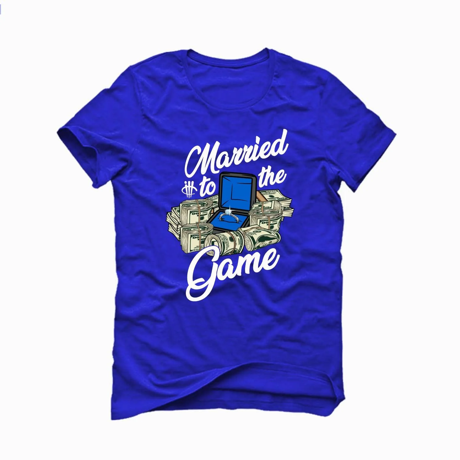 adidas Yeezy Boost 350 V2 “Dazzling Blue” Royal Blue T-Shirt (MARRIED TO THE GAME) - Image 2