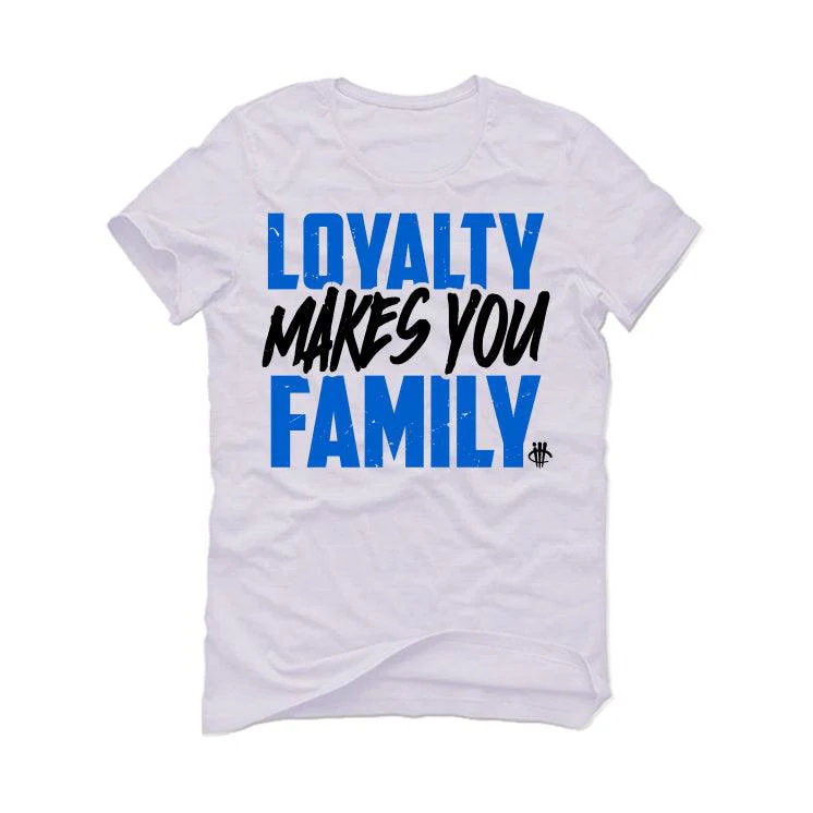 adidas Yeezy Boost 350 V2 “Dazzling Blue” White T-Shirt (LOYALTY) - Image 2