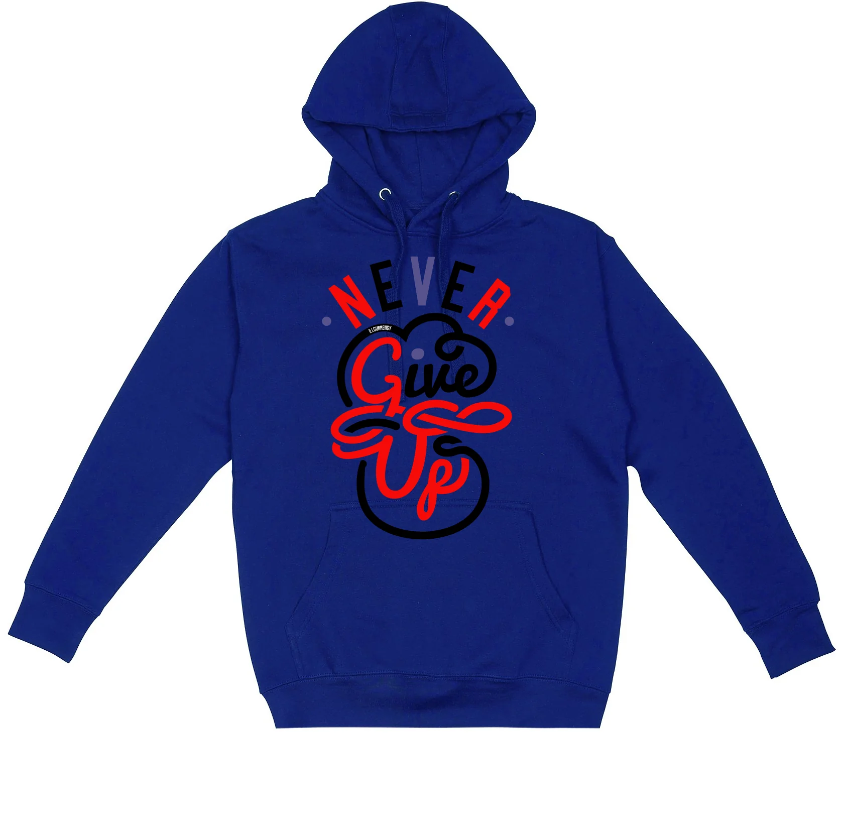 Adidas Yeezy Boost 700 "hi-res blue" Royal Blue T-Shirt (Never give up) - Image 3