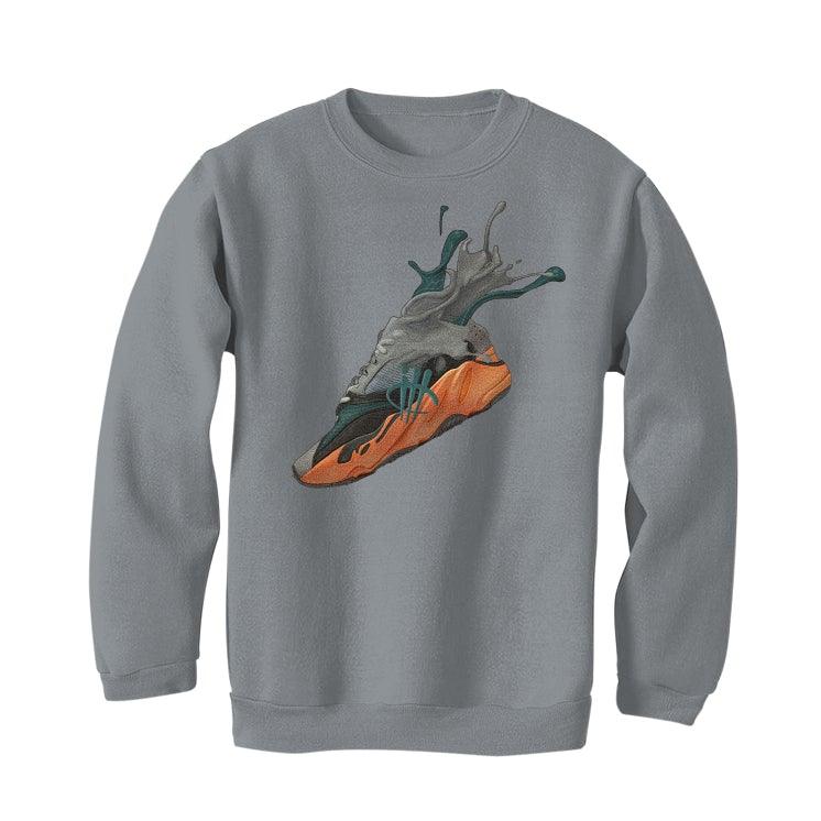 adidas Yeezy Boost 700 “Wash Orange” Grey T-Shirt (SPLASH YEE) - Image 3