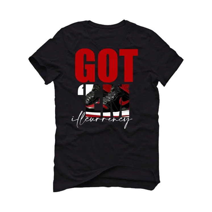 Air Jordan 1 “Bred Patent” Black T-Shirt (Got Em) - Image 2
