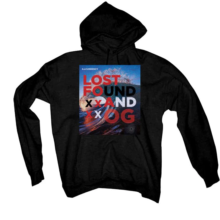 Air Jordan 1 Chicago “Lost and Found”|ILLCURRENCY Black T-Shirt (LOST AND FOUND) - Image 3