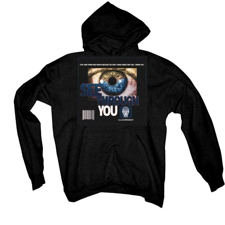 Air Jordan 1 “Dark Marina Blue” Black T-Shirt (EYE, SEE THROUGH YOU) - Image 3