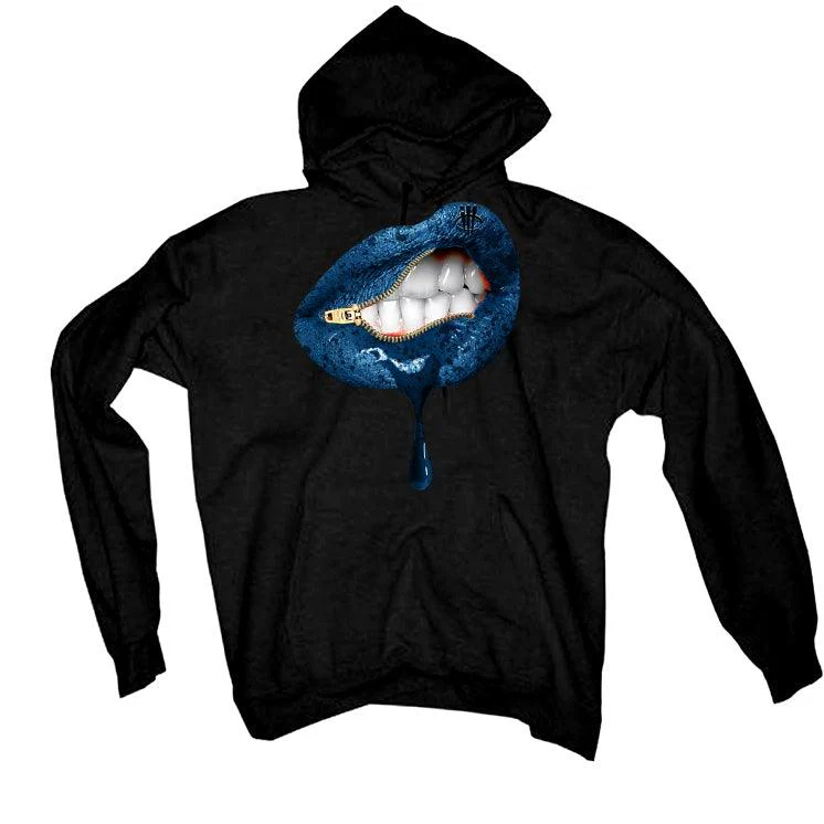 Air Jordan 1 “Dark Marina Blue” Black T-Shirt (LIPS UNSEALED) - Image 3