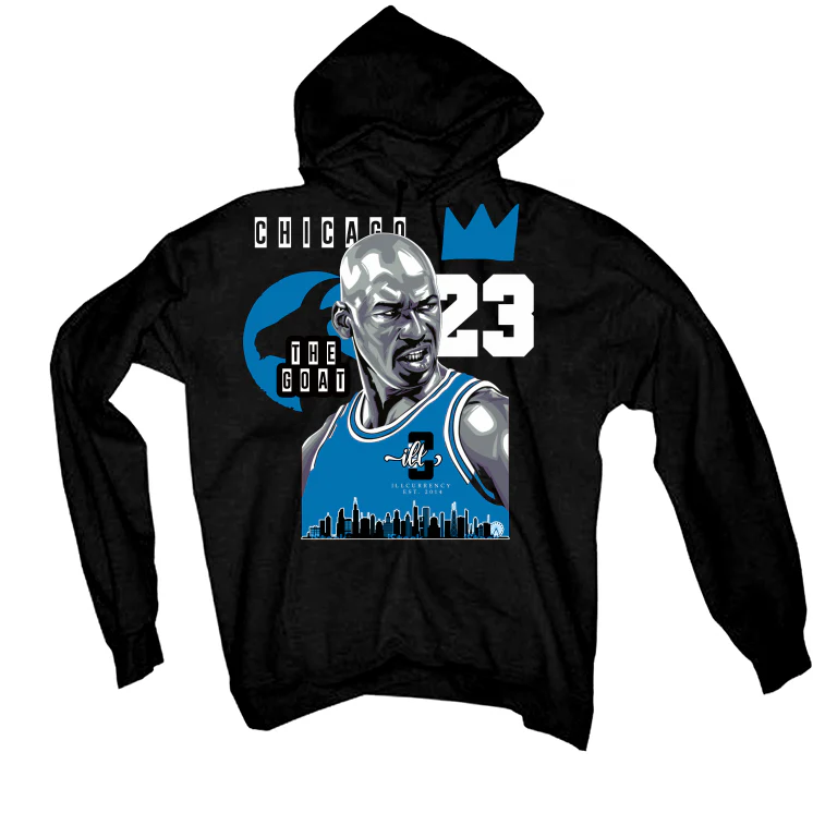 Air Jordan 1 “Dark Marina Blue” Black T-Shirt (The Goat) - Image 3