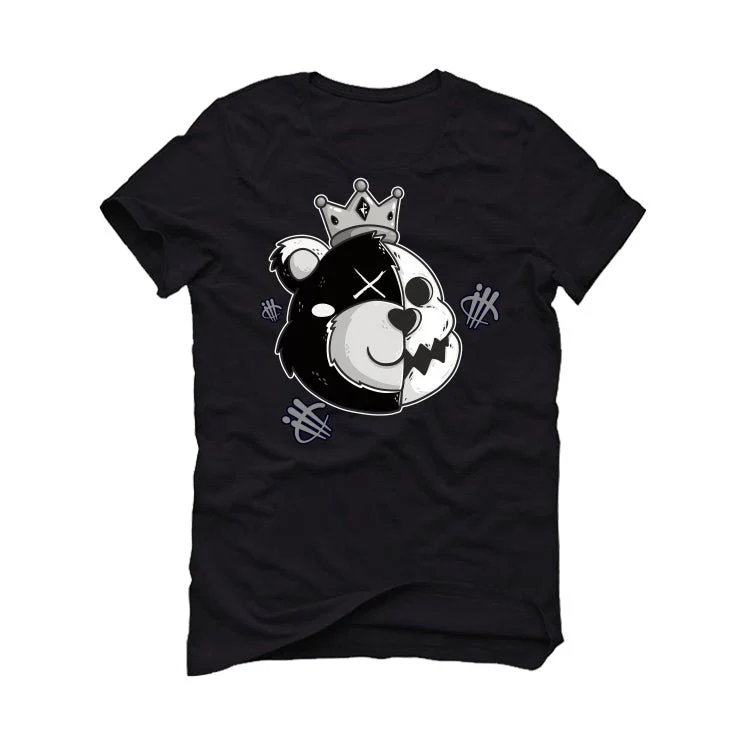 Air Jordan 1 High 85 Black White - Black T-Shirt (HALF KING BEAR) - Image 2