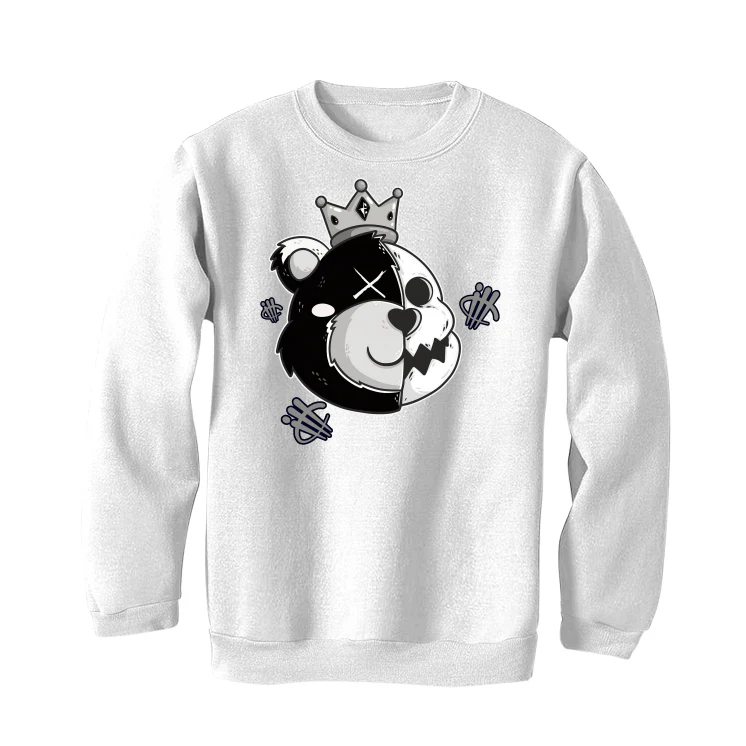 Air Jordan 1 High 85 Black White - White T-Shirt (HALF KING BEAR) - Image 4