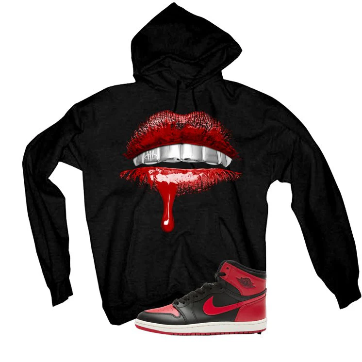 Air Jordan 1 High ’85 Bred Black T-Shirt (Lips)| illcurrency - Image 3