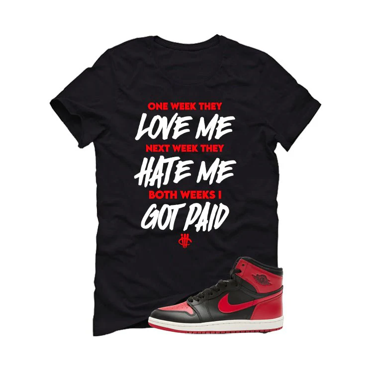 Air Jordan 1 High ’85 Bred Black T-Shirt (Paid)| illcurrency - Image 2