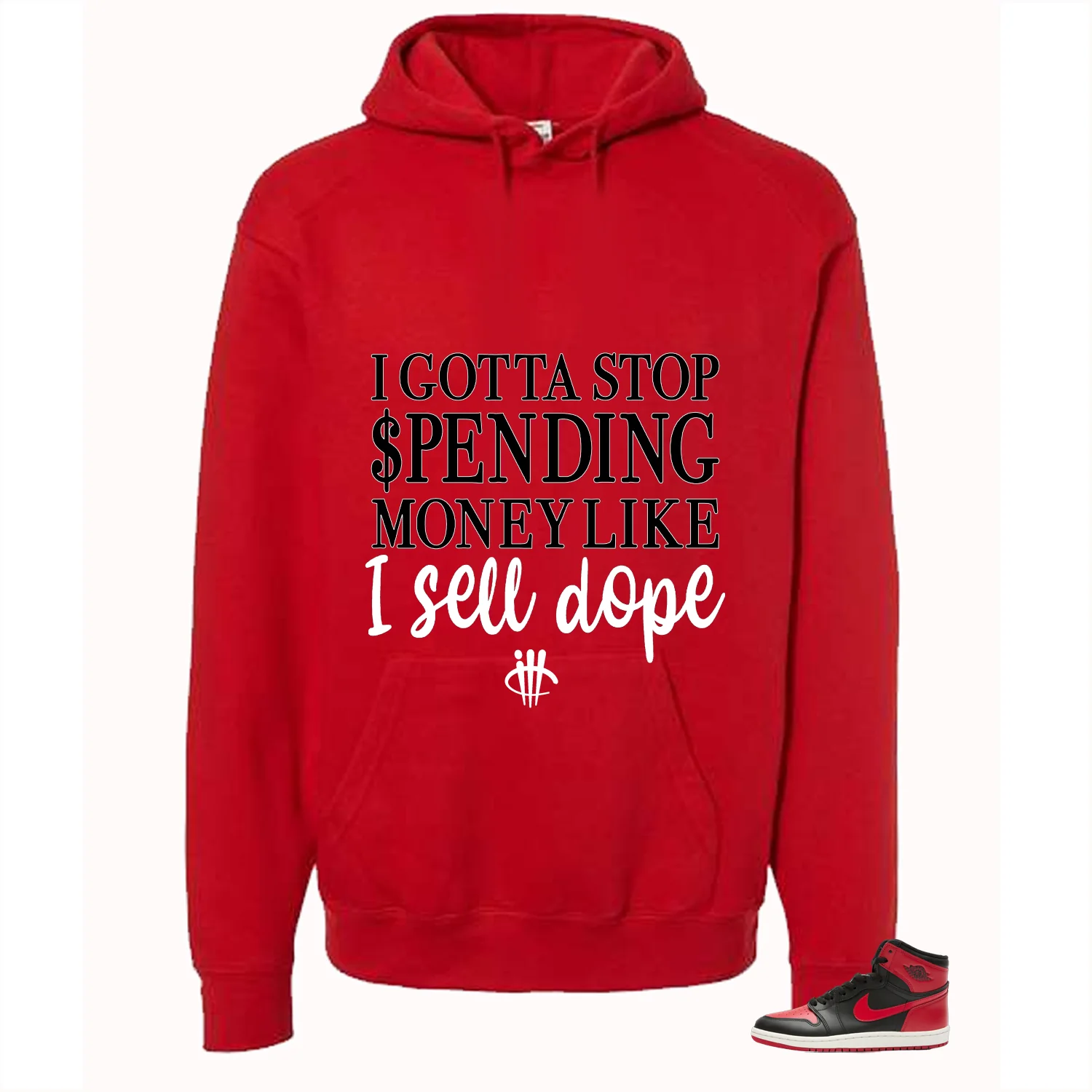 Air Jordan 1 High ’85 Bred Red T-Shirt (Gotta Stop Spending Money)| illcurrency - Image 3