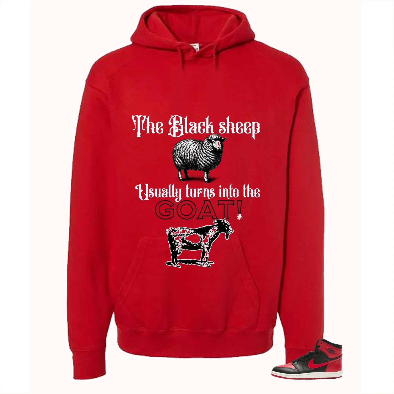 Air Jordan 1 High ’85 Bred Red T-Shirt (the black sheep usually turns into the GOAT!)| illcurrency - Image 3