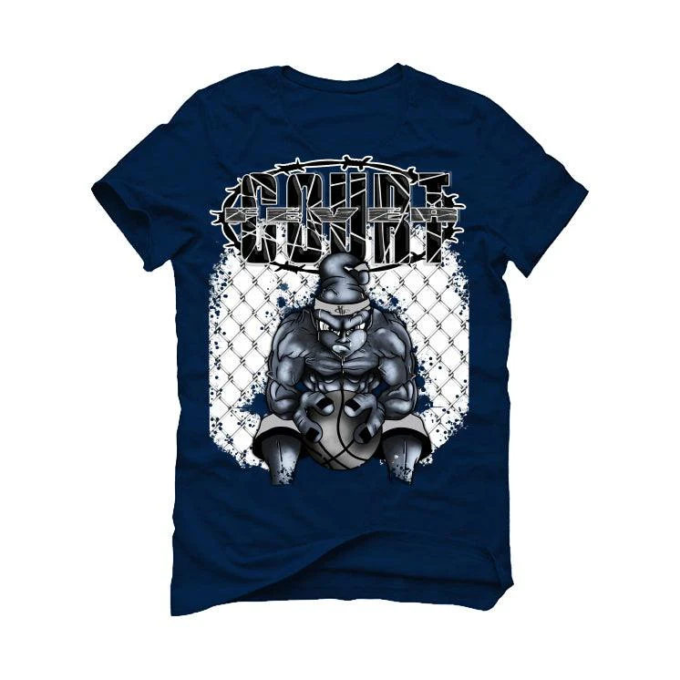 Air Jordan 1 High ‘85 “Georgetown” Navy Blue T-Shirt (Court Fever) - Image 2