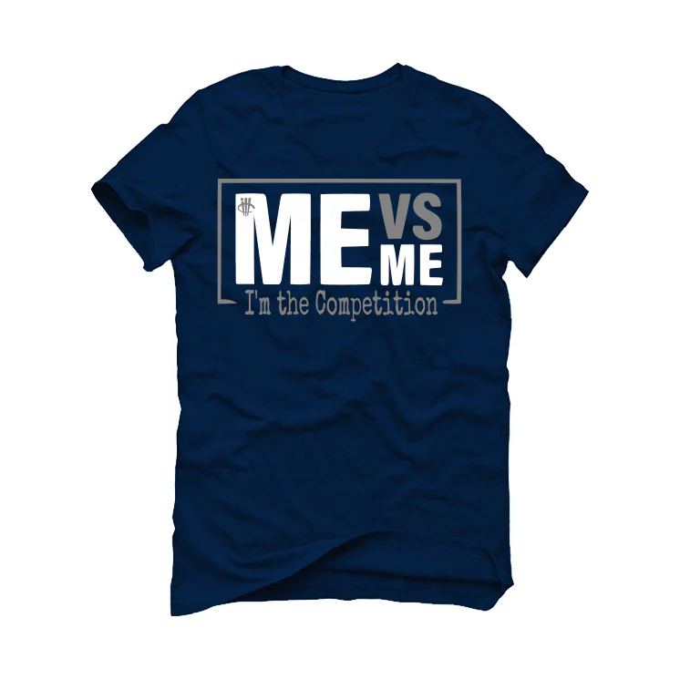 Air Jordan 1 High ‘85 “Georgetown” Navy Blue T-Shirt (me vs me) - Image 2