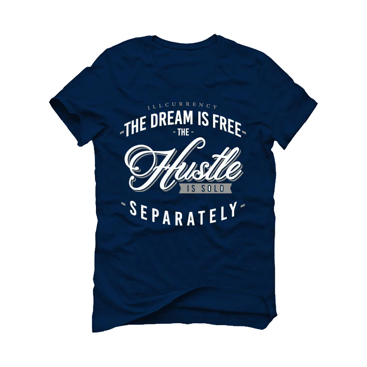 Air Jordan 1 High ‘85 “Georgetown” Navy Blue T-Shirt (The dream is free) - Image 2