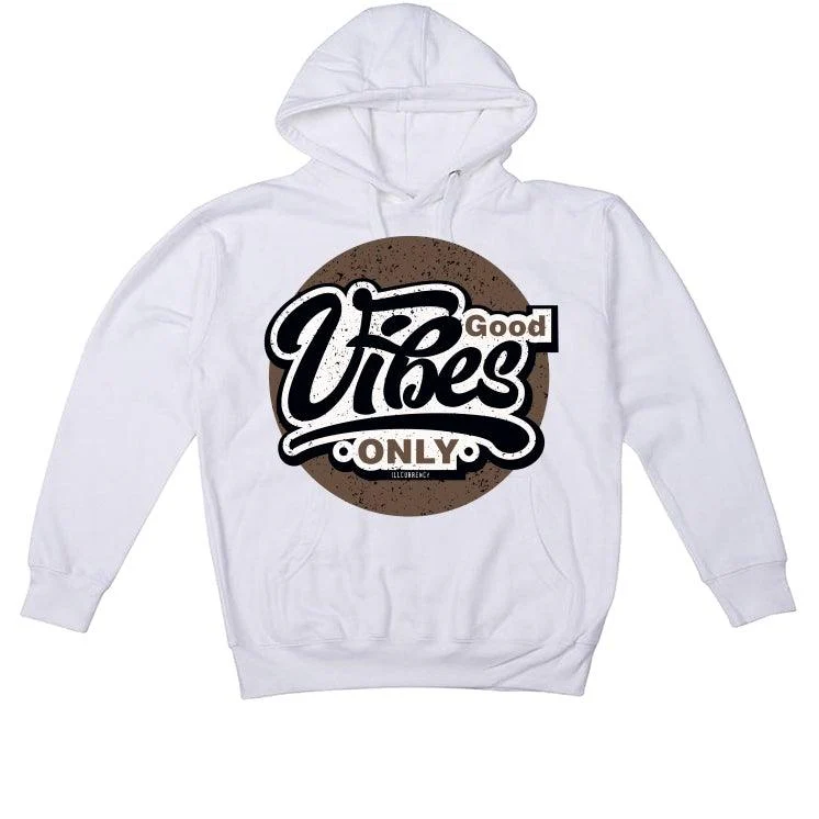 Air Jordan 1 High "Black Mocha" 2020 White T-Shirt (Good Vibes Only) - Image 2