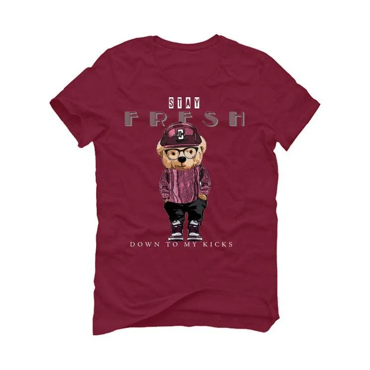 Air Jordan 1 High “Bordeaux” 2021 Maroon T-Shirt (Stay Fresh down to my kicks) - Image 2
