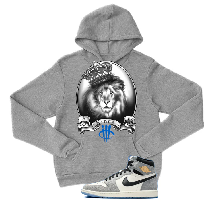 Air Jordan 1 High OG All-Star Matching T-Shirt, Sweatshirts & Hoodies Grey T-Shirt (A Kings Life)| illcurrency - Image 3