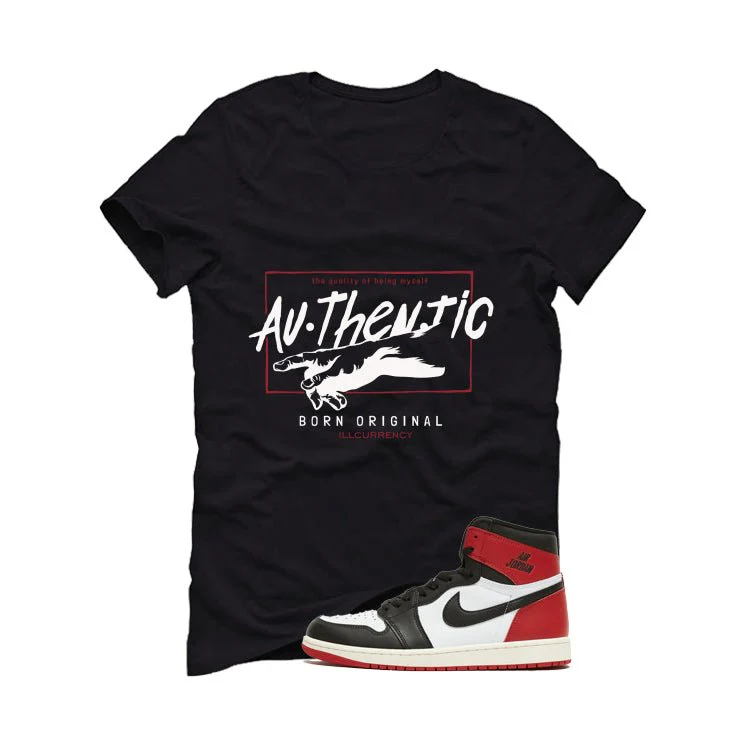 Air Jordan 1 High OG Black Toe Reimagined Black T-Shirt (Authentic)| illcurrency - Image 2