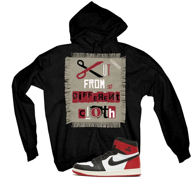 Air Jordan 1 High OG Black Toe Reimagined Black T-Shirt (Cut from a different cloth)| illcurrency - Image 3