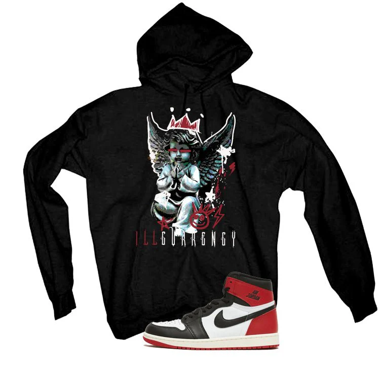 Air Jordan 1 High OG Black Toe Reimagined Black T-Shirt (Graffiti Angel)| illcurrency - Image 3