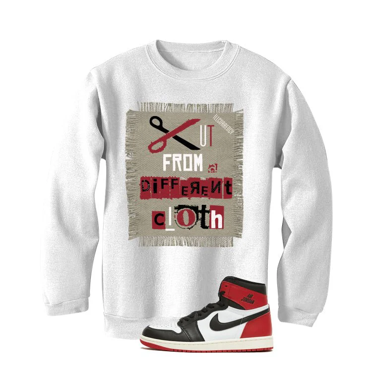 Air Jordan 1 High OG Black Toe Reimagined White T-Shirt (Cut from a different cloth)| illcurrency - Image 4