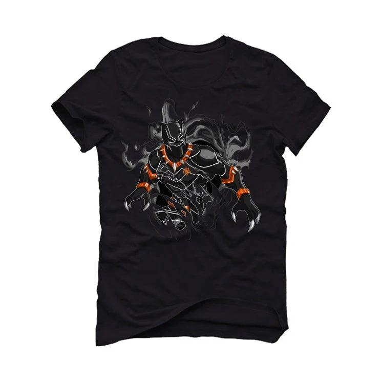 Air Jordan 1 High OG “Electro Orange” 2021 Black T-Shirt (Black panther) - Image 2