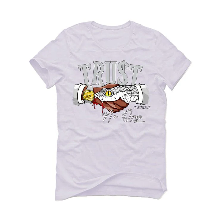 Air Jordan 1 High OG “Elephant” | illcurrency White T-Shirt (TRUST NO ONE) - Image 2