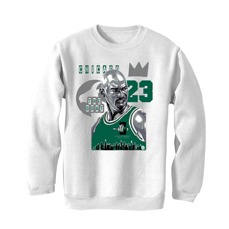 Air Jordan 1 High OG “Gorge Green” White T-Shirt (The Goat) - Image 4