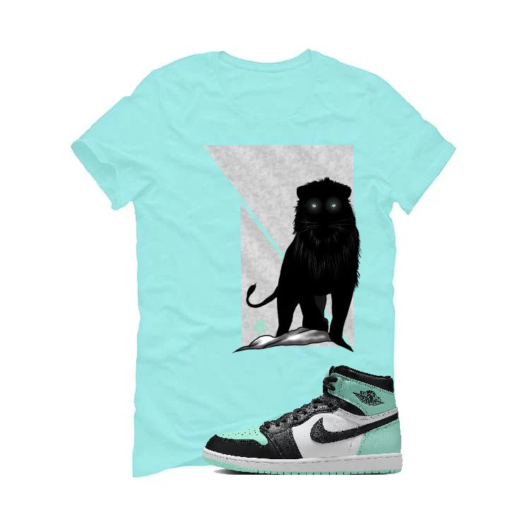 Air Jordan 1 High OG “Green Glow” | illcurrency Mint Green T-Shirt (Lion) - Image 2