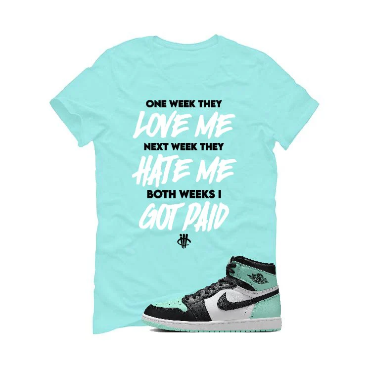 Air Jordan 1 High OG “Green Glow” | illcurrency Mint Green T-Shirt (Paid) - Image 2