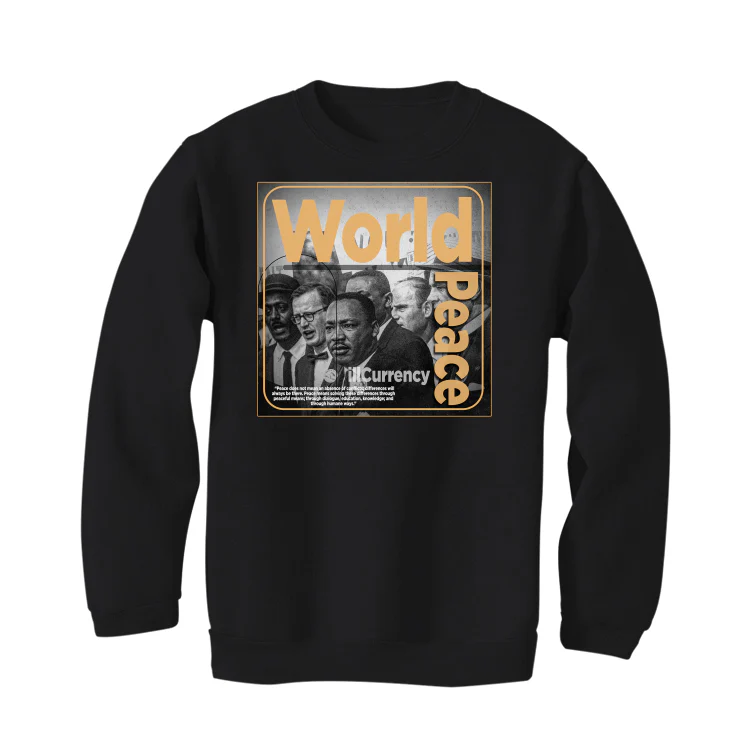 Air Jordan 1 High OG “Heirloom” Black T-Shirt (WORLD PEACE) - Image 4