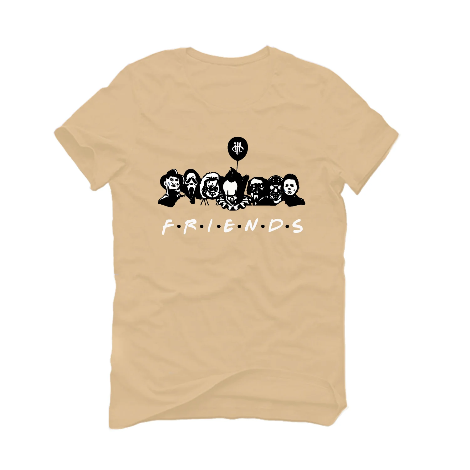 Air Jordan 1 High OG “Heirloom” Tan T-Shirt (F R I E N D S) - Image 2