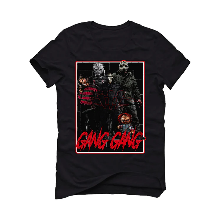 Air Jordan 1 High OG “Heritage" | illCurrency Black T-Shirt (GANG GANG) - Image 2