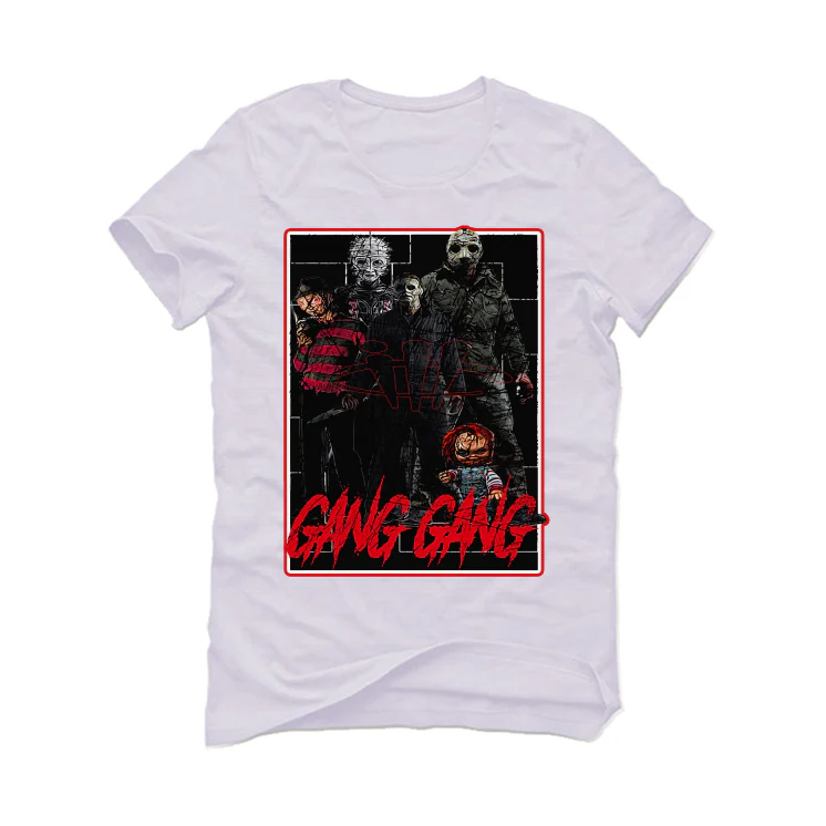 Air Jordan 1 High OG “Heritage" | illCurrency White T-Shirt (GANG GANG) - Image 2