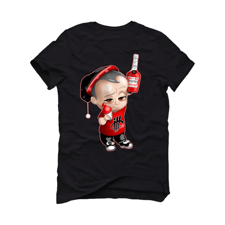 Air Jordan 1 High OG “Lost & Found” Black T-Shirt (Henny Baby) - Image 2