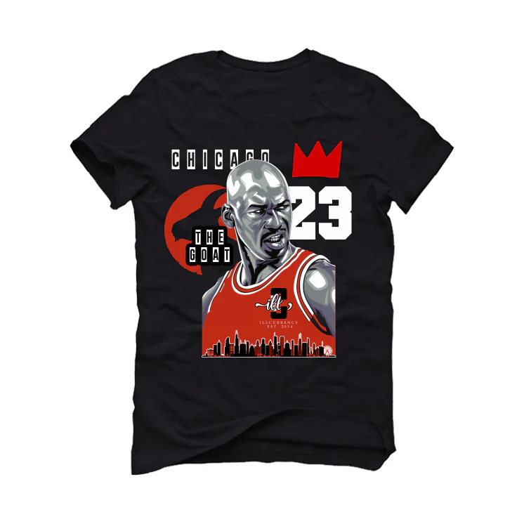 Air Jordan 1 High OG “Lost & Found” Black T-Shirt (The Goat) - Image 2