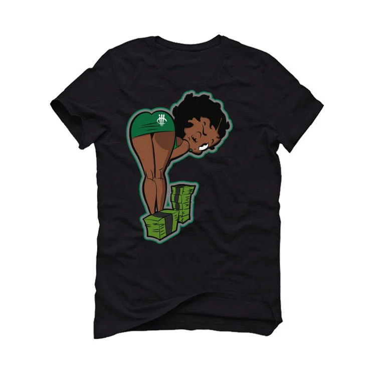 Air Jordan 1 High OG “Lucky Green” | illcurrency Black T-Shirt (BOO) - Image 2