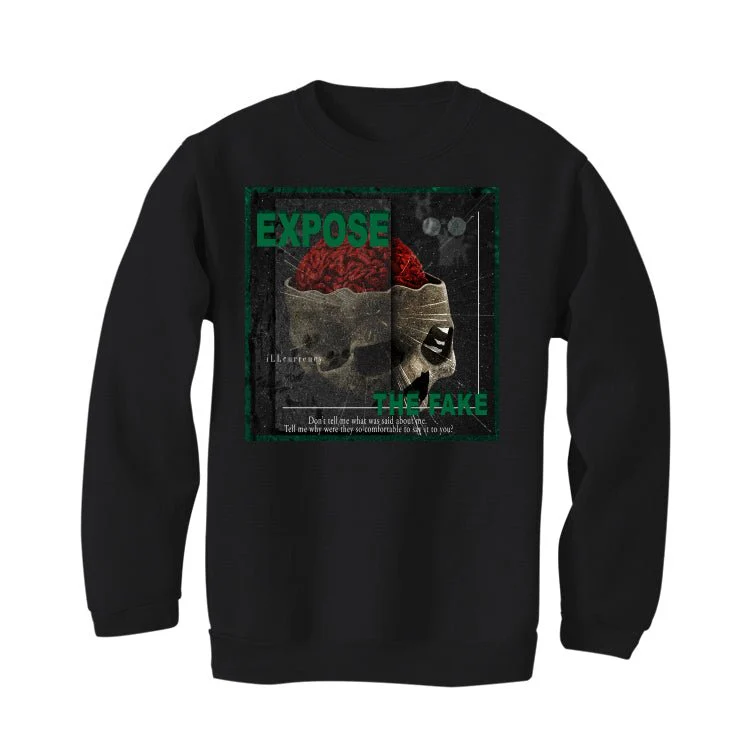 Air Jordan 1 High OG “Lucky Green” | illcurrency Black T-Shirt (EXPOSE THE FAKE) - Image 4