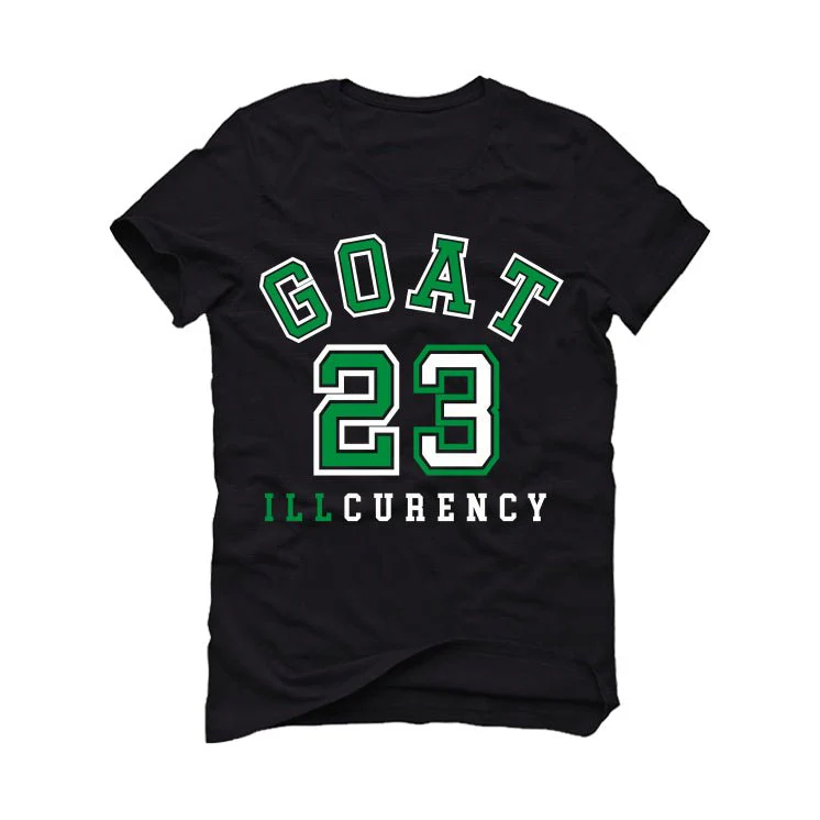 Air Jordan 1 High OG “Lucky Green” | illcurrency Black T-Shirt (GOAT 23) - Image 2