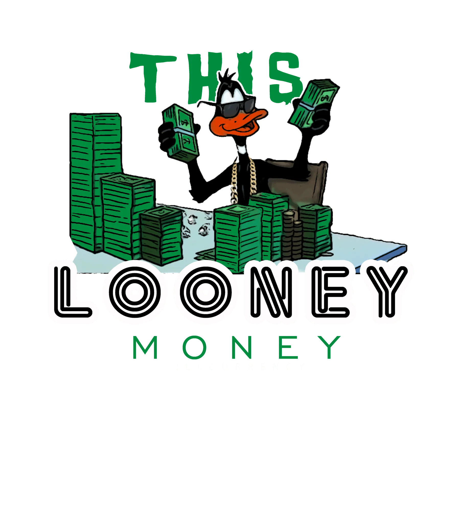 Air Jordan 1 High OG “Lucky Green” | illcurrency Black T-Shirt (Looney Money)