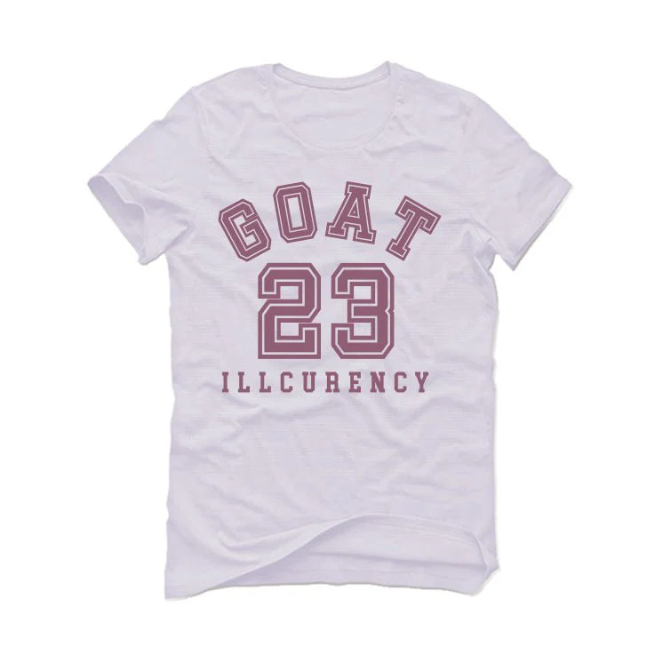 Air Jordan 1 High OG Mauve | ILLCURRENCY White T-Shirt (GOAT 23) - Image 2