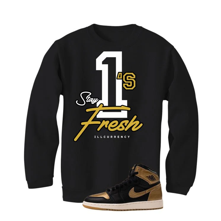 Air Jordan 1 High OG Metallic Gold Black T-Shirt (Stay Fresh)| illcurrency - Image 4