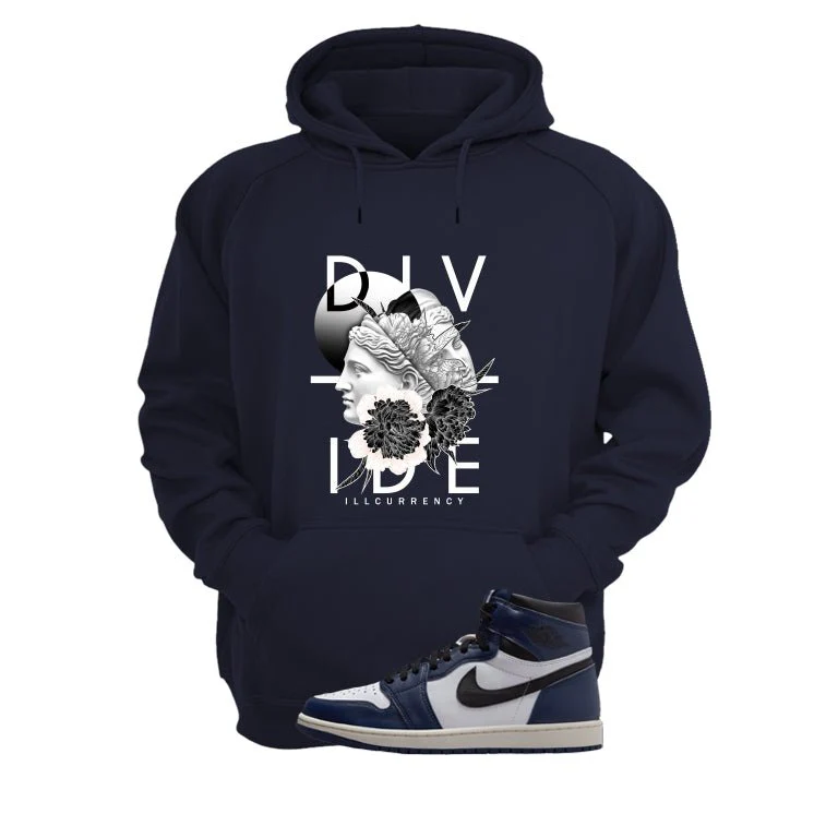 Air Jordan 1 High OG Midnight Navy Navy Blue T-Shirt (Divide)| illcurrency - Image 3
