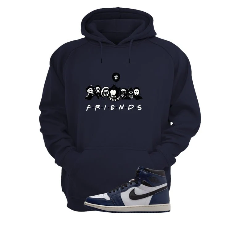 Air Jordan 1 High OG Midnight Navy Navy Blue T-Shirt (Friends)| illcurrency - Image 3