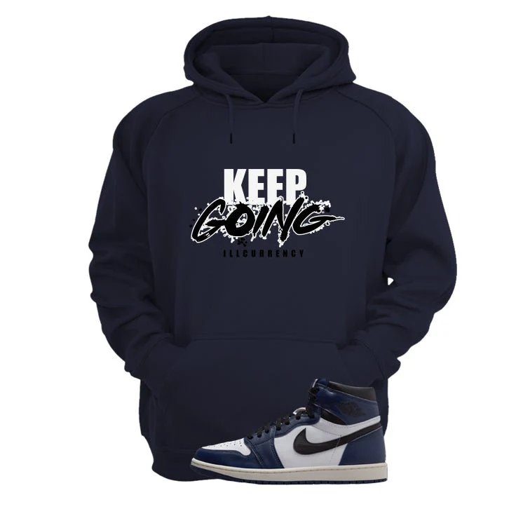 Air Jordan 1 High OG Midnight Navy Navy Blue T-Shirt (keep Going)| illcurrency - Image 3